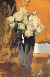 Weiße Rosen aus meinem Hausgarten, 1920