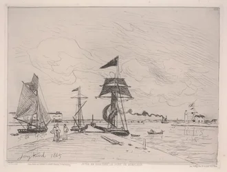 Holzsteg im Hafen von Honfleur
