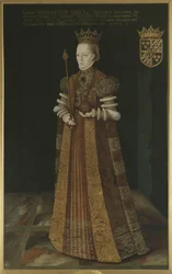 Margarete Lejonhufvud, Königin von Schweden, zweite Ehefrau von Gustav I. Wasa von Uther, Johan Baptista van (aktiv 1562-1597)