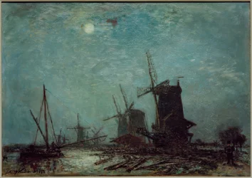 Mühlen an einem Kanal