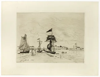 Pier im Hafen von Honfleur