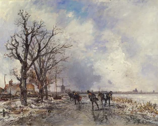 Schlittschuhläufer auf dem Fluss Schie, nahe Rotterdam, 1866