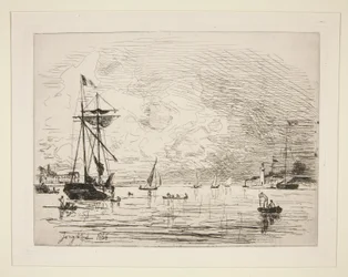 Ausfahrt aus dem Hafen von Honfleur