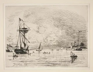 Ausfahrt aus dem Hafen von Honfleur