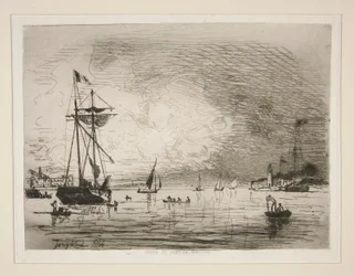 Ausfahrt aus dem Hafen von Honfleur