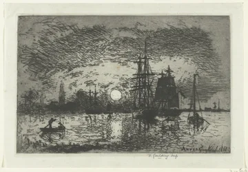 Sonnenuntergang am Hafen von Antwerpen