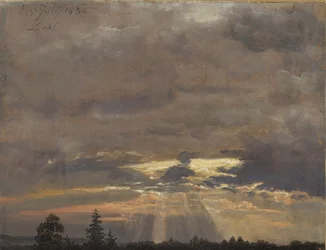 Wolkenstudie mit Sonnenstrahlen