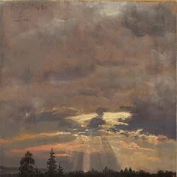 Wolkenstudie mit Sonnenstrahlen