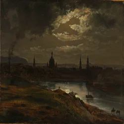 Dresden im Mondlicht