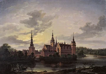 Schloss Frederiksborg bei Mondlicht, 1817