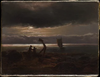 Mutter und Kind am Meer