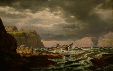 Schiffbruch an der norwegischen Küste
