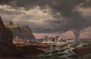Schiffbruch an der Küste Norwegens