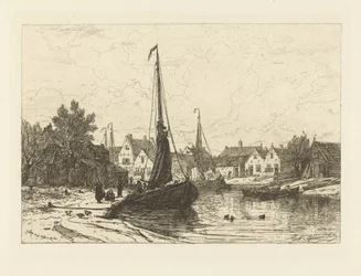 Blick auf den Hafen von Spakenburg