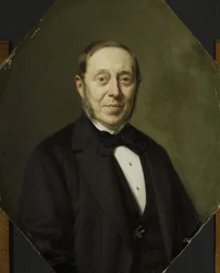 Porträt von Johannes Cornelis van Pappelendam (1810-1884). Künstler und Kunsthändler. Aufseher des Van der Hoop Museums