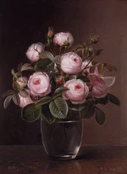 Rosen in einer Glasvase, 1842