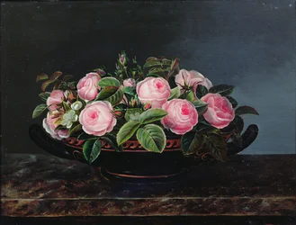 Stillleben mit rosa Rosen