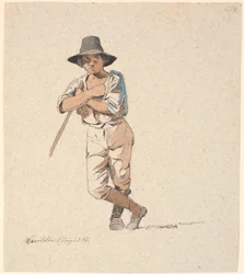 Stehender Hirtenjunge
