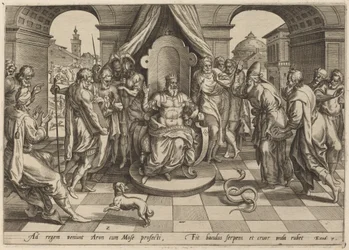 Moses und Aaron vor dem Pharao