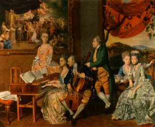 Die Familie Gore mit George, dem dritten Earl Cowper, um 1775