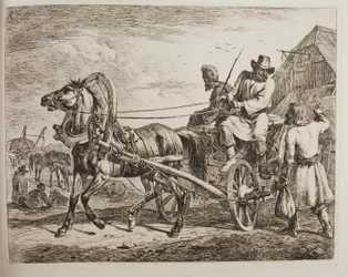 Ein russischer Bauernwagen