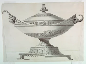 Zeichnung, Bedeckte Terrine