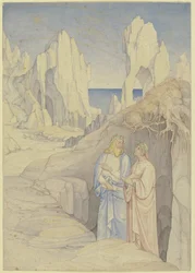 Dante und Vergil in der Unterwelt