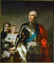 Der Graf Stanislas Felix Potocki und seine zwei Söhne Felix-Georg und Stanislas