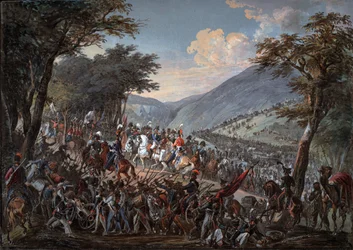 Kaiser Alexander I. (1777-1825) und sein Gefolge durchqueren die Vogesen im Juli 1815