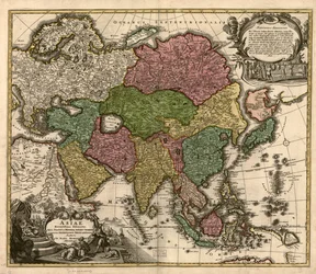 Asiae recentissima delineatio, qua status et imperia totius orientis unacum orientalibus indiis exhibentur