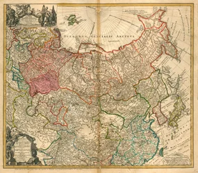 Karte von Russland - Homann, Johann Baptist - 1738 - Private Sammlung