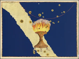 Himmelskarte des Sternbildes Ara, 1603