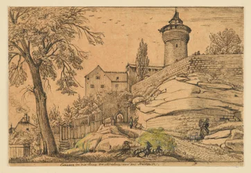 Der Eingang zur Burg in Nürnberg von der Stadtseite