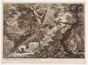 Gott verbietet Adam, vom Baum der Erkenntnis zu essen