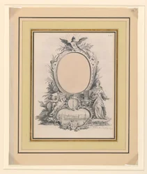 Entwurf für den Rahmen des Porträts von Friedrich V., König von Dänemark