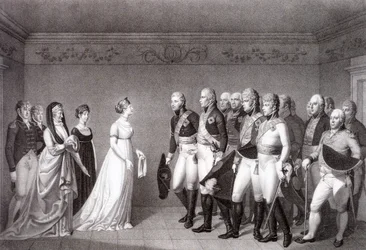 Das Treffen zwischen Luise von Preußen und dem Kronprinzen Alexander von Russland in Memel, 1805