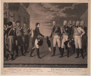 Treffen von Tilsit der drei Monarchen im Juli 1807
