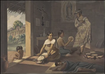 Eine Sammlung von Waldecks Originalkunstwerken aus Mesoamerika, Box 10 von 22