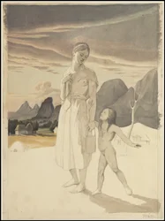 Eine Sammlung von Waldecks Originalkunstwerken aus Mesoamerika, Box 3 von 22