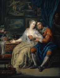 Paar mit Kupplerin, ca. 1750