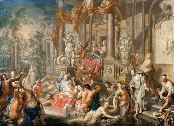 Brunnenszene vor einem Palast, 1731-1734