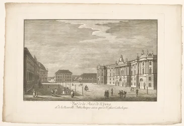 Ansicht des Bebelplatzes in Berlin mit der Alten Bibliothek und dem Alten Palais und der St.-Hedwigs-Kathedrale