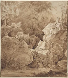 Waldlandschaft mit Gebirgsbach
