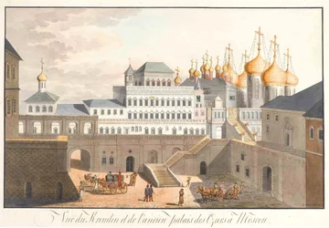 Ansicht des Kremls in Moskau. Der Terem-Palast, 1813