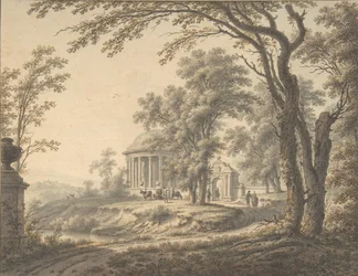 Idyllische Landschaft mit Tempel, 1770