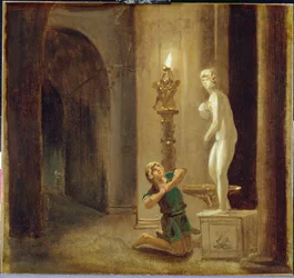 Pygmalion vor der Statue der Venus