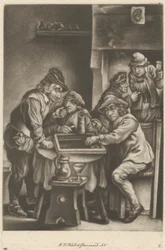 Männer spielen Backgammon