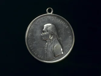 Thomas Jefferson Indianer-Friedensmedaille, ca. 1801 (Silber)