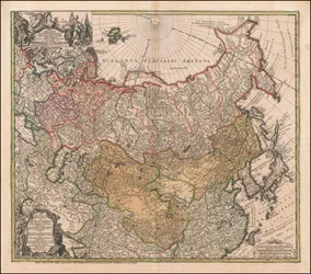 Karte von Russland und Tartary von Johann Matthias Hase, 1739