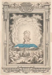 Studie für Gott erscheint Moses und seinen Gefährten, Platte 171, Physica Sacra